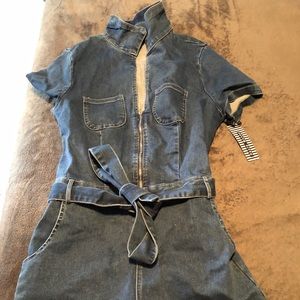 Denim romper